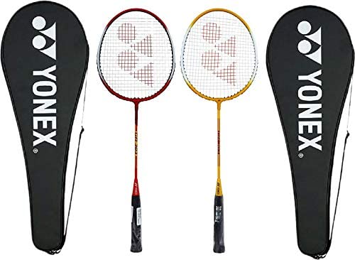Photo 1 of YONEX GR 303 Combo Badminton Racquet with Full Cover, Set of 2
color red 
appears new open box
