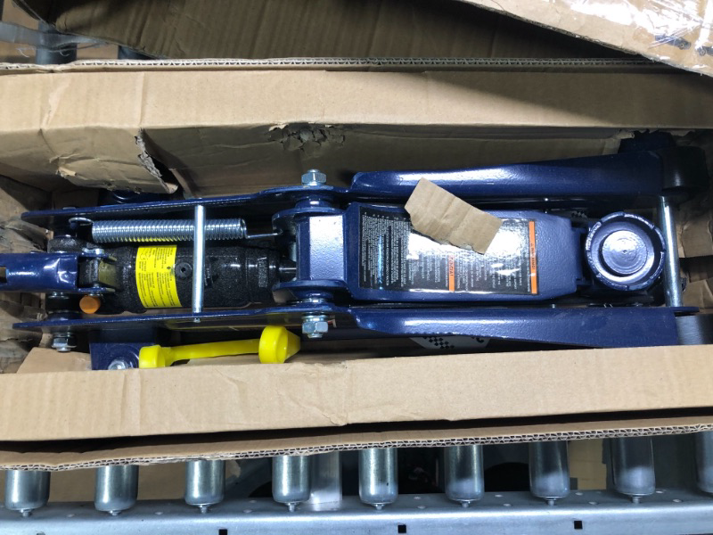 Photo 3 of TCE TCET825051 Torin Hydraulic Low Profile Trolley Service/Floor Jack with Single Piston Quick Lift Pump, 2.5 Ton (5,000 lb) Capacity, Blue