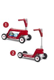 Photo 1 of Radio Flyer Scoot 2 Scooter, Toddler Scooter or Ride on, Ages 1-4,Red & Helmet, Toddler & Kids for Ages 2-5, Red Scooter + Helmet, Red
appears new open box
