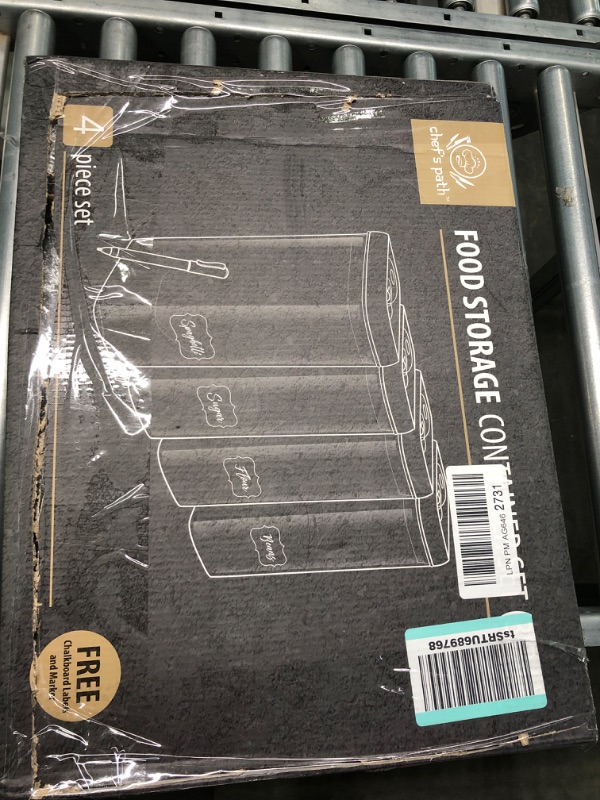 Photo 1 of Airtight Extra Large Food Storage Containers - Set of 4, All Same Size - Kitchen & Pantry Organization - Cereal, Spaghetti, Noodles, Pasta, Flour and Sugar Containers - Plastic Canisters with Lids Black - Pack of 4
brand new!!!!!
