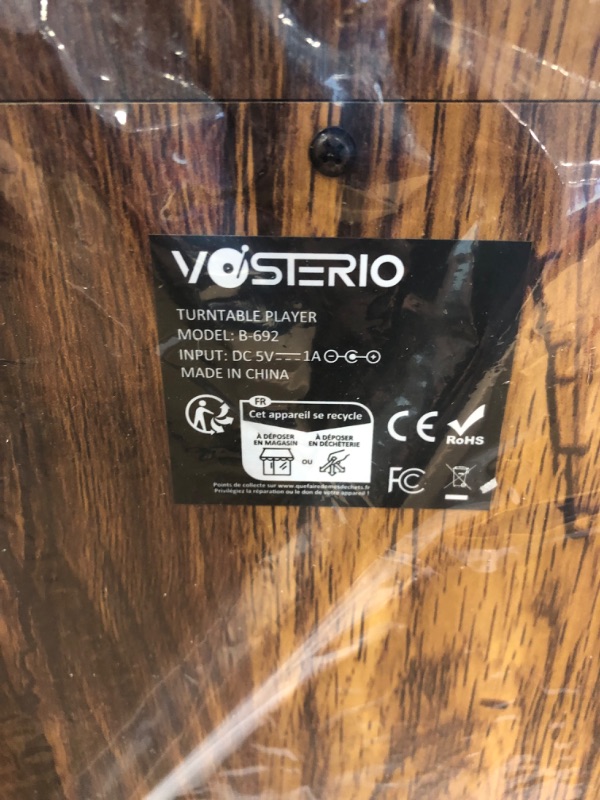 Photo 5 of VOSTERIO Bluetooth Record Player, 3 Speed Turntable with Built-in Speakers, Retro LP Vinyl Player with BT Input & Output, FM Radio, USB & SD Card Recording, Aux in, LED Display
brand new!!!!!
