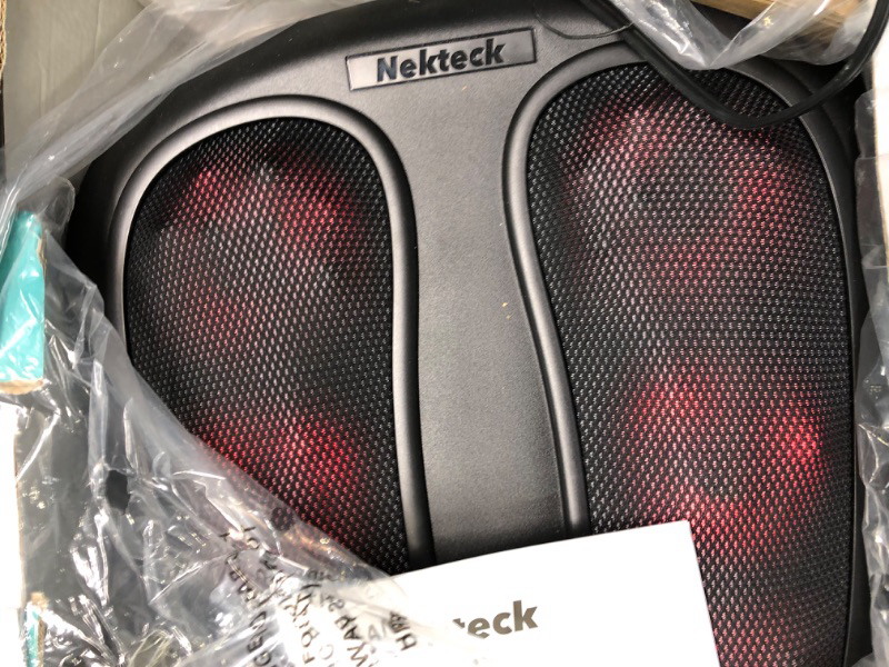 Photo 4 of Nekteck Foot Massager with Heat, Shiatsu Heated Electric Kneading Foot Massager Machine for Plantar Fasciitis, Built-in Infrared Heat Function and Power Cord Black
appears new open box
