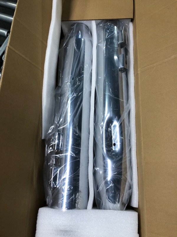 Photo 3 of SHARKROAD Super Loud Version Chrome 4” Slip On Mufflers Exhaust Pipe for Harley 2017-2022 Touring Road King, Steet Glide Baggers 18CB
appears new open box
