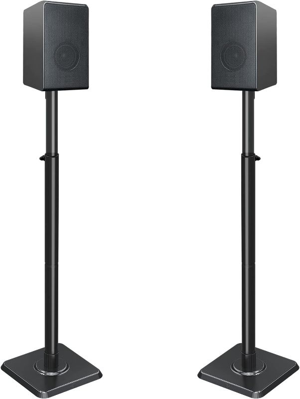 Photo 1 of Mounting Dream Speaker Stands Height Adjustable for Satellite & Small Bookshelf Speakers, Set of 2 Floor Stand Mount for Bose Polk JBL Sony Yamaha and Others - 11LBS Capacity MD5402
speakers not included 