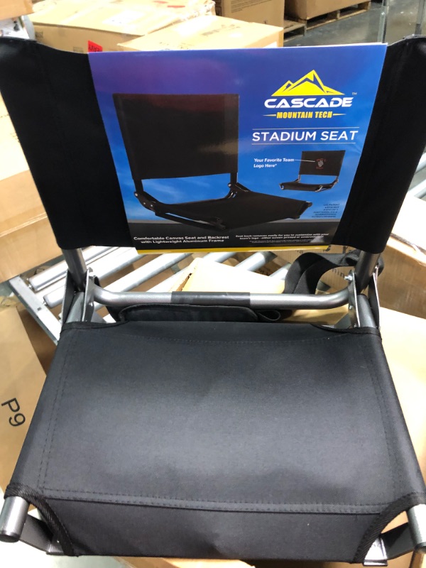 Photo 3 of Cascade Mountain Tech Portable Folding Steel Stadium Seats for Bleachers, Black, Regular - 17" & Therm-A-SEAT Sport Cushion Stadium Seat Pad, Black
brand new!!!!!
