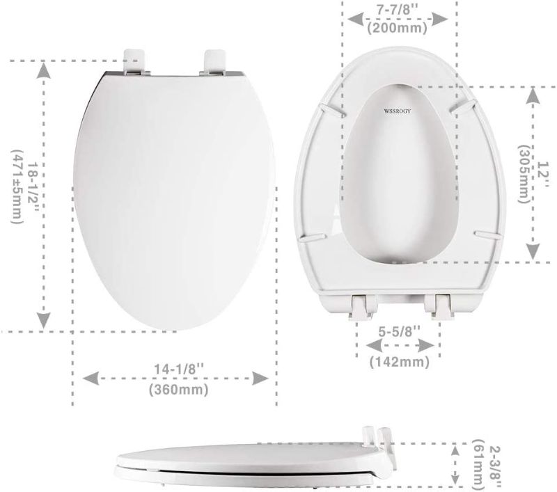 Photo 1 of  White, Suitable to Elongated or Oval Toilets
