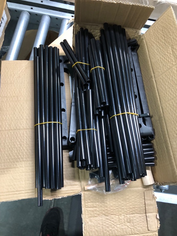 Photo 1 of WEXCISE Narrow Shoe Rack 10 Tiers Tall Shoe Rack for Entryway 20-24 Pairs Shoe and Boots Organizer Storage Shelf Space Saving Large Shoe Tower Durable Black Metal Stackable Shoe Cabinet with Hooks