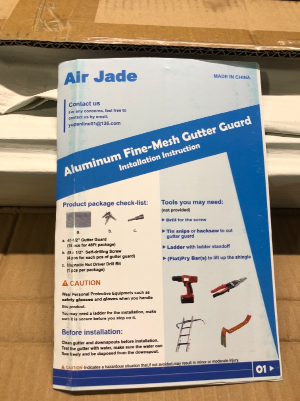 Photo 6 of Air Jade Gutter Guard 5'', Super-Fine Coated Stainless Steel Mesh Needle and Leaf Filter, DIY and Modify for Universal Fit Any Roof or K-Style or Other Gutter System, 15 Pack in Box (48ft) 48 Feet Gray