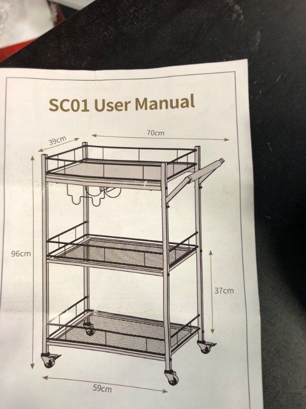 Photo 1 of 3 tier cart 