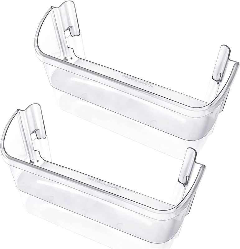 Photo 1 of  Door Bin Compatible for Frigi-daire Cro-sley White-Westing-house Refrigerator Replacement Shelves Bins-Fits Side Shelf Bottom Rack by MIFLUS-2Packs

