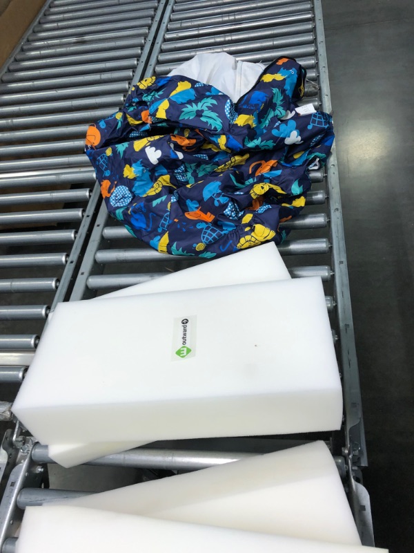 Photo 1 of MallBest Kids Sofas Children's Sofa Bed Baby's Upholstered Couch Sleepover Chair Flipout Open Recliner(Blue/Jungle)