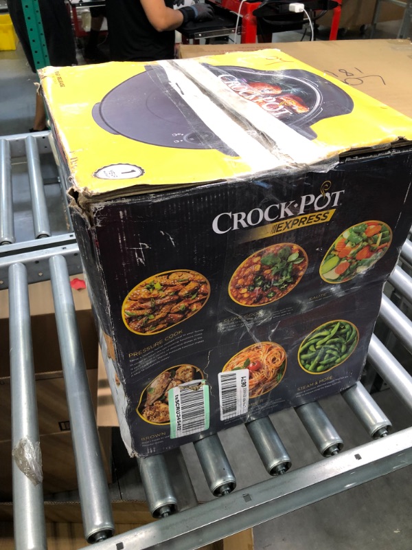 Photo 1 of Crock-Pot 8-Quart Multi-Use XL Express Crock Programmable Slow Cooker and Pressure Cooker with Manual Pressure, Boil & Simmer, Black Stainless
