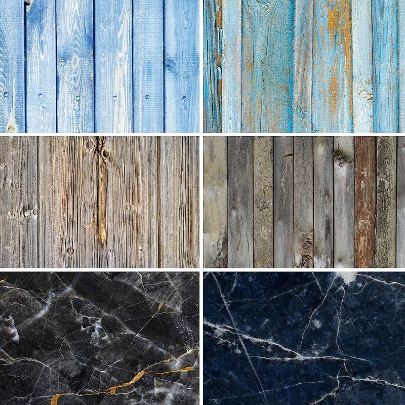 Photo 1 of BEIYANG 3PCS Flat Lay Photo Backdrop Papers, 22x34 Inch Food Photography Background Paper, Double Side Wood Backdrop for Small Product Jewelry Cosmetics Beauty Skincare Makeup Table Top Shooting Prop