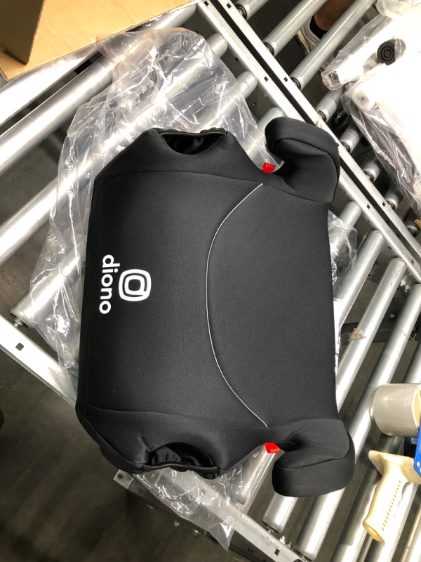 Photo 1 of Diono Solana 2022, No Latch, Single Backless Booster Car Seat, Lightweight, Machine Washable Covers, Cup Holders, Charcoal Gray NEW! Single Charcoal Gray