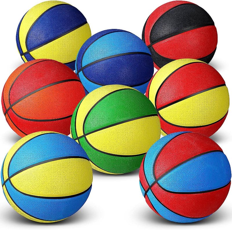 Photo 1 of Hymaz Sports Toys - Balls for Kids Toddler Toy Balls with Pump,Size 6 Balls,Basketball,Tennis Ball,Rugby Ball,Perfect Sport Games Outdoor Activities