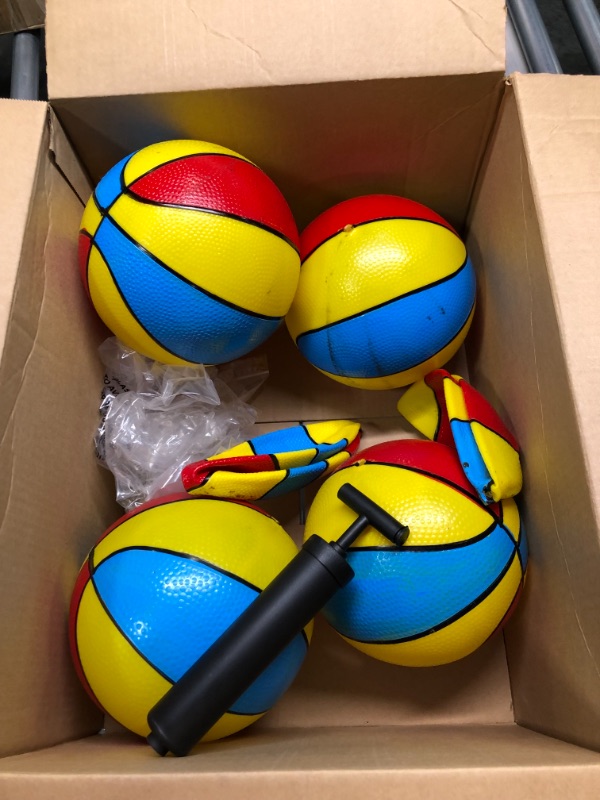 Photo 1 of Hymaz Sports Toys - Balls for Kids Toddler Toy Balls with Pump,Size 6 Balls,Basketball,Tennis Ball,Rugby Ball,Perfect Sport Games Outdoor Activities