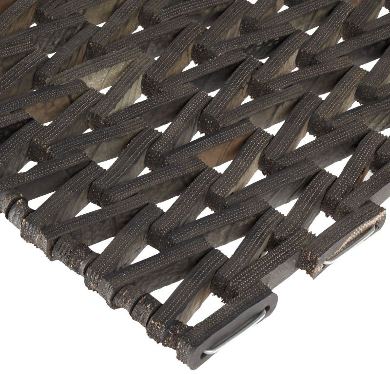 Photo 1 of Durable Durite Recycled Tire-Link Outdoor Entrance Mat, Herringbone Weave, 24" x 48", Black & DII Rubber Doormats Collection All Weather,