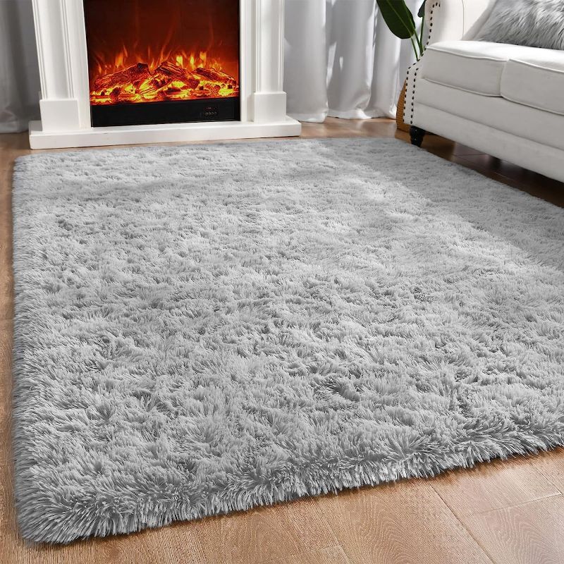 Photo 1 of Carpet Mat Living Room Bedroom 128x126" Grey