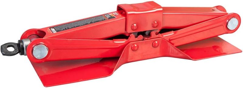 Photo 1 of BIG RED T10152 Torin Steel Scissor Lift Jack Car Kit, 1.5 Ton (3,000 lb) Capacity, Red