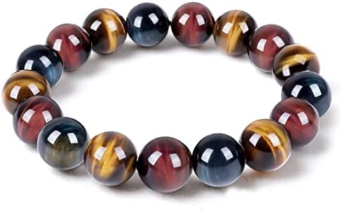 Photo 1 of Enjoy Risingsun Tiger Eye Bracelet,Relax Anxiety Crystal Beaded Triple Protection Jewelry Bead Stone Chakra Gemstones Bracelets for women men