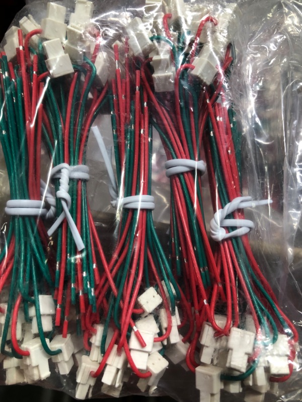 Photo 4 of SamIdea BUNDLE 30-Pair Mini Micro JST 1.25mm 2 Pin Micro Male Female Connector Plug Extension Cable with Red GREEN Terminal Adapter Wire Cable 150mm/5.9"
