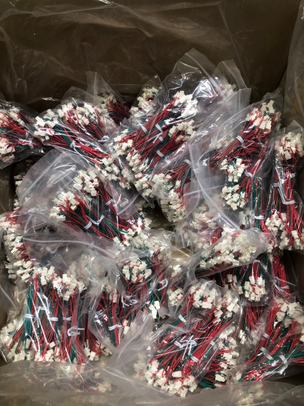 Photo 3 of SamIdea BUNDLE 30-Pair Mini Micro JST 1.25mm 2 Pin Micro Male Female Connector Plug Extension Cable with Red GREEN Terminal Adapter Wire Cable 150mm/5.9"
