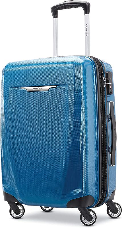 Photo 1 of Samsonite Winfield 3 DLX Hardside Luggage with Spinners, Carry-On 20-Inch, Blue/Navy
