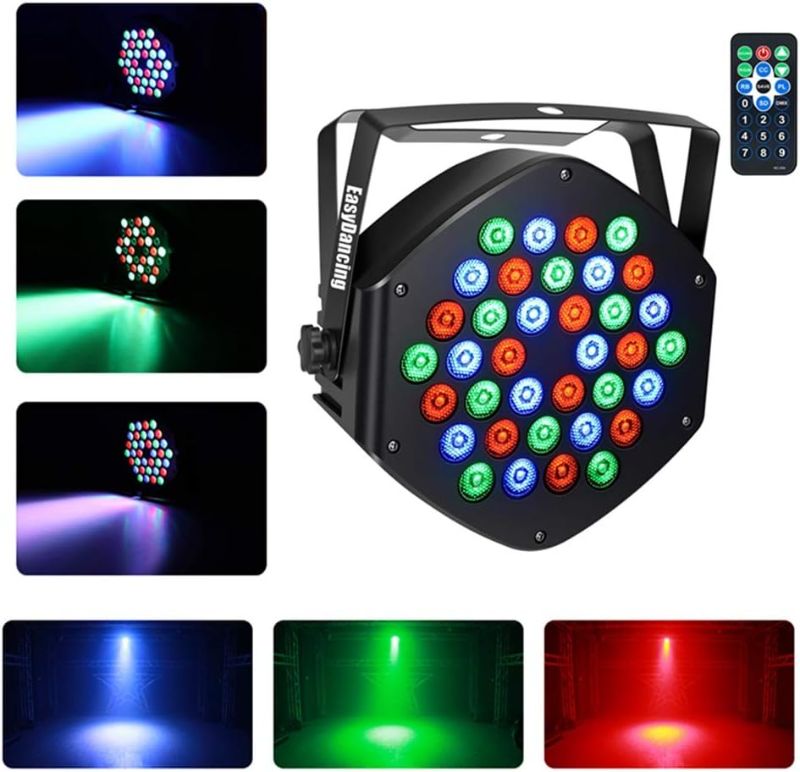Photo 1 of Stage Lighting Par Light 36x1W LED RGB 7 Channel with Remote for DJ KTV Disco Party Bar (1 PC)
