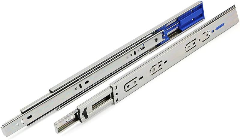 Photo 1 of 2 Pairs of 22 Inch Hardware 3-Section Soft Close Full Extension Ball Bearing Side Mount Drawer Slides,100 LB Capacity Drawer Slide
