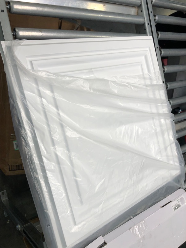Photo 2 of Art3d PVC Ceiling Tiles, 2'x2' Plastic Sheet in White (12-Pack) 24"x24" White 1 12