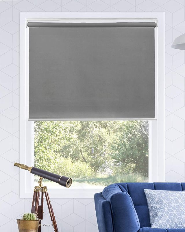 Photo 1 of CHICOLOGY Roller Window Shades , Window Blinds , Window Shades for Home , Roller Shades , Window Treatments , Window Blinds Cordless , Door Blinds , Urban Grey (Light Filtering), 37"W X 72"H