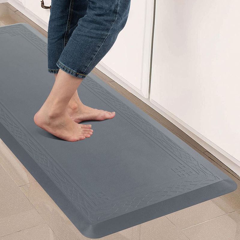 Photo 1 of Anti Fatigue Kitchen Mat by DAILYLIFE, 3/4" Thick Kitchen Floor Mat, Standing Comfort Mat for Home, Office, Garage - Non-Slip Bottom, Cushioned, Waterproof & Easy-to-Clean (20" x 42", Grey)