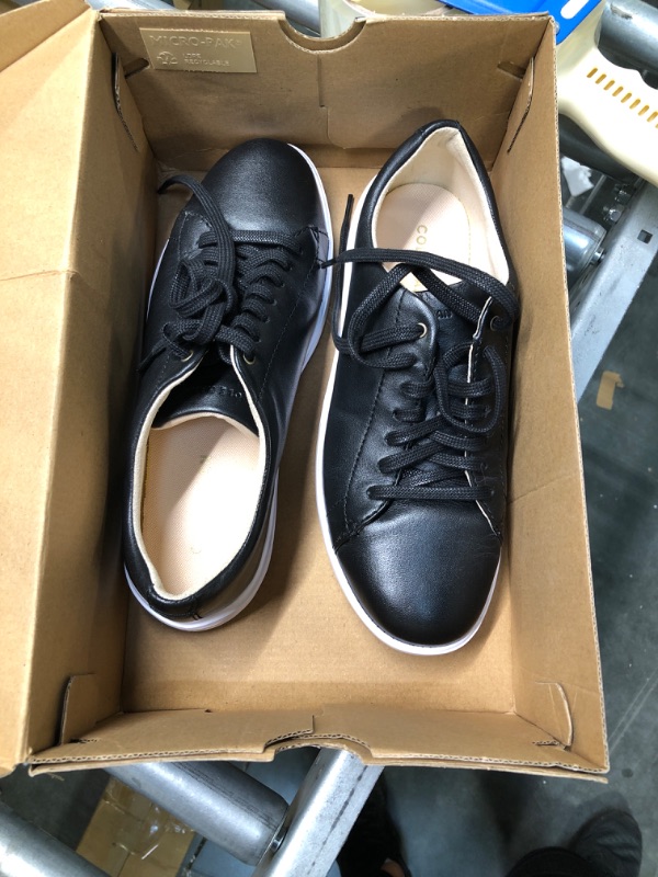 Photo 2 of Cole Haan Women's Grand Crosscourt Ii Sneaker 8 Black Leather/White