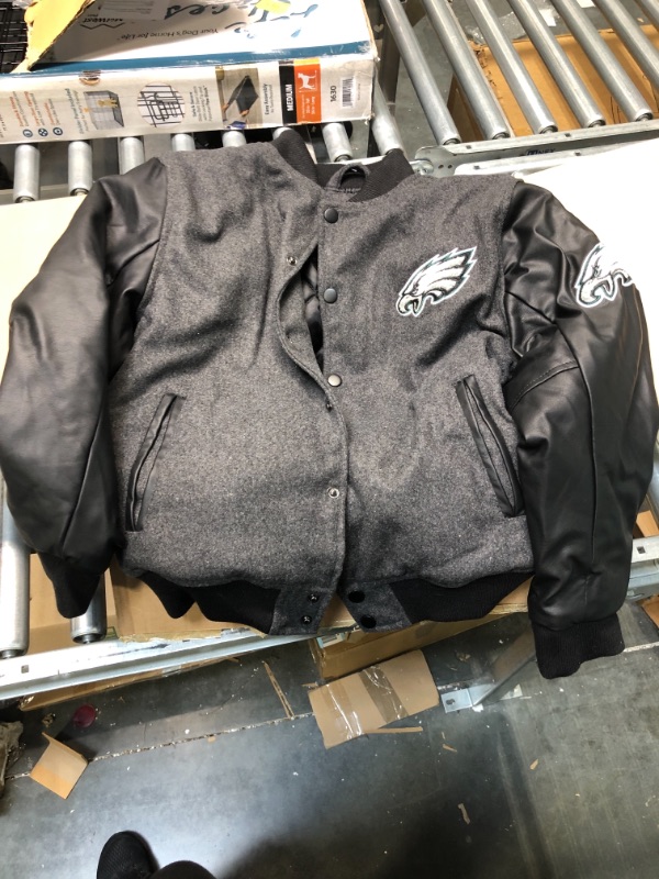 Photo 1 of NFL team apparel eagles bomber jacket kids XL