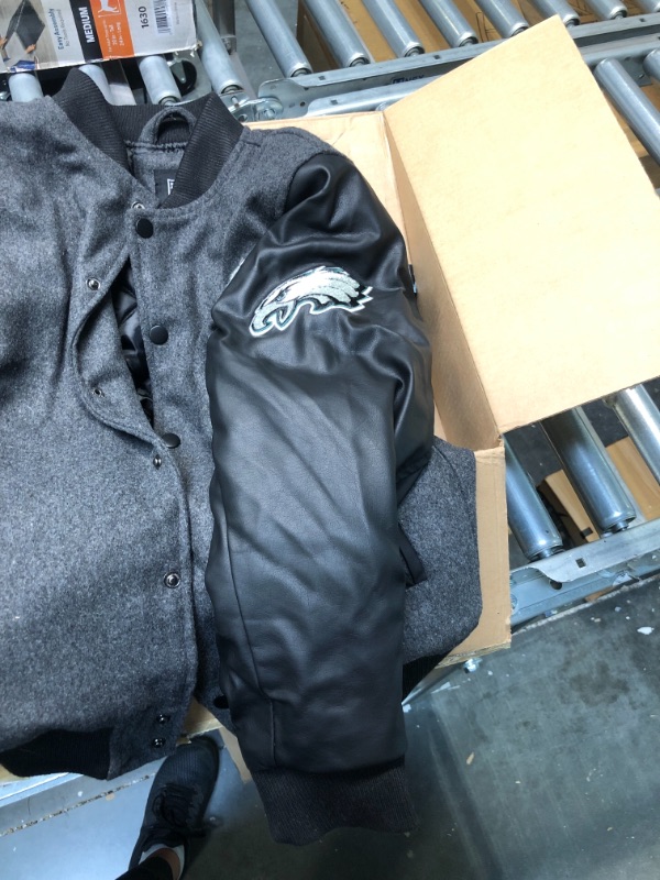 Photo 2 of NFL team apparel eagles bomber jacket kids XL