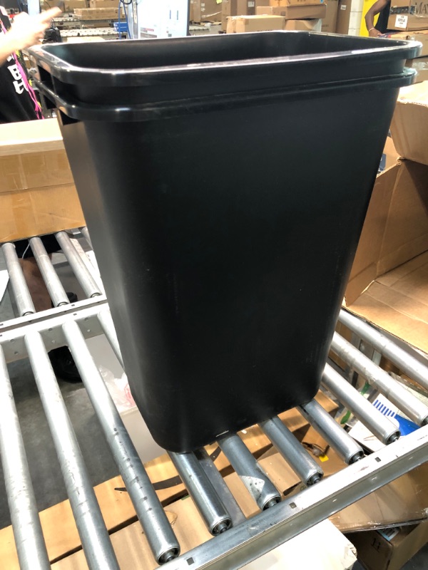 Photo 3 of AmazonCommercial 10 Gallon Commercial Office Wastebasket, Black, 2-Pack BLACK 10 GALLON 2 pack