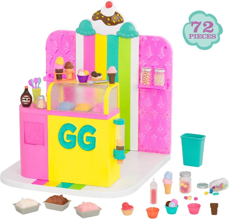 Photo 1 of Glitter Girls – 79-pc Ice Cream Shop Playset – Play Food Treats, Candy Jars, and Storage Shelves – 14-inch Doll Accessories for Kids Ages 3 and Up – Children’s Toys
