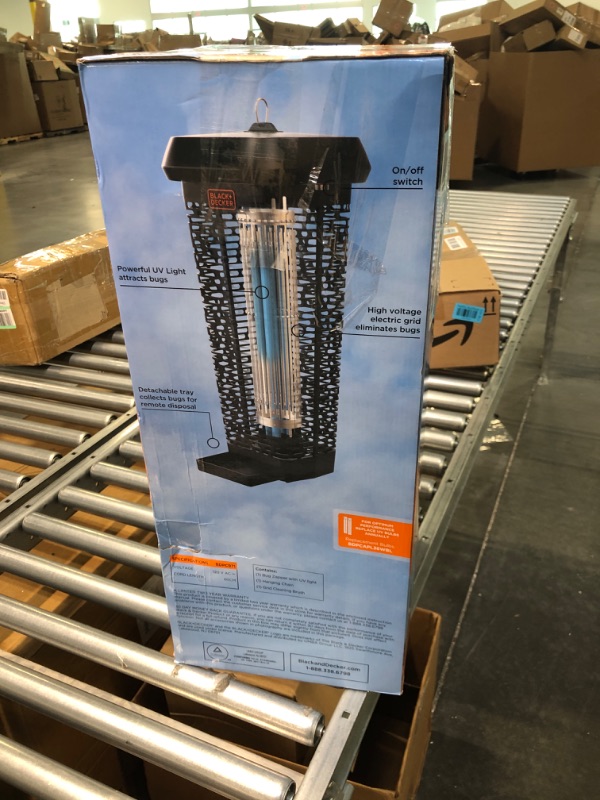 Photo 1 of BLACK+DECKER Bug Zapper & Fly Trap-Mosquito Repellent- Gnat Killer Indoor & Outdoor Electric UV Bug Catcher for Insects- 2 Acre Coverage for Home, Deck, Garden, Patio Commercial Strength
