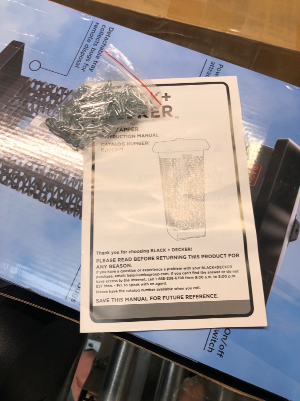 Photo 1 of BLACK+DECKER Bug Zapper & Fly Trap-Mosquito Repellent- Gnat Killer Indoor & Outdoor Electric UV Bug Catcher for Insects- 2 Acre Coverage for Home, Deck, Garden, Patio Commercial Strength