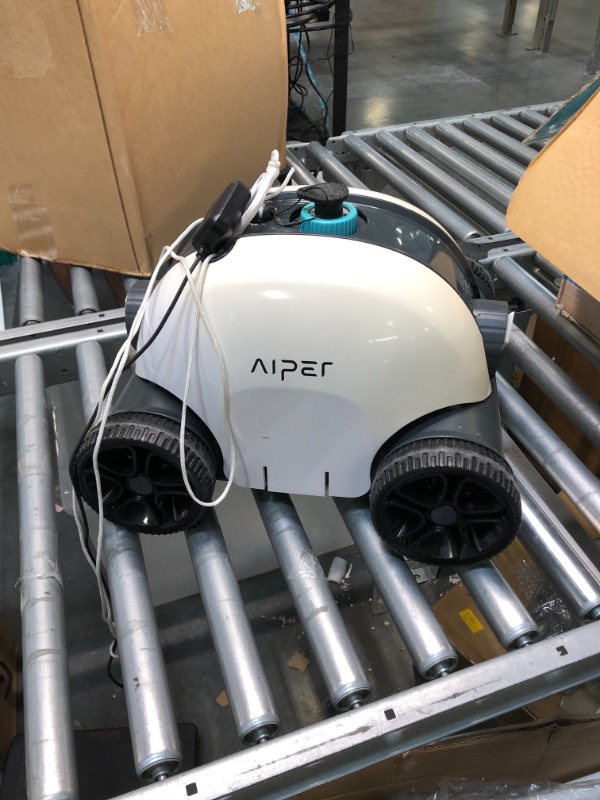 Photo 3 of AIPER Cordless Robotic Pool Cleaner, Cordless Pool Vacuum Robot with Dual-Drive Motors, Self-Parking Technology, 90 Mins Cleaning for Above/In-ground Pools with Flat Floor up to 861 sq.ft