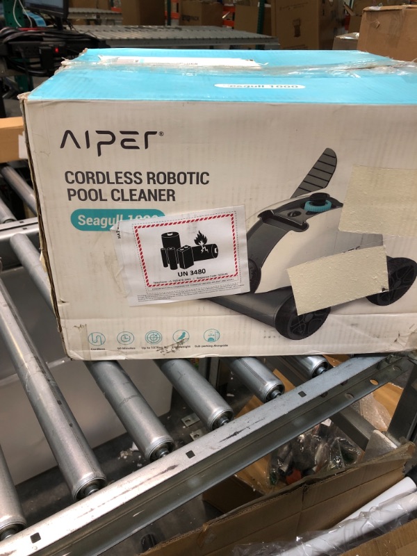 Photo 9 of AIPER Cordless Robotic Pool Cleaner, Cordless Pool Vacuum Robot with Dual-Drive Motors, Self-Parking Technology, 90 Mins Cleaning for Above/In-ground Pools with Flat Floor up to 861 sq.ft