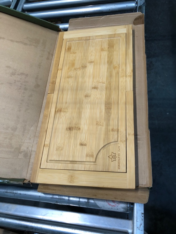 Photo 3 of Kindled Ivy's expandable over sink Bamboo wooden cutting board XXL 