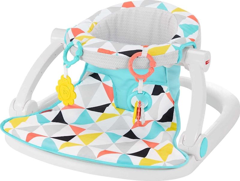 Photo 1 of Fisher-Price Portable Baby Chair Sit-Me-Up Floor Seat with Developmental Toys & Machine Washable Seat Pad, Windmill