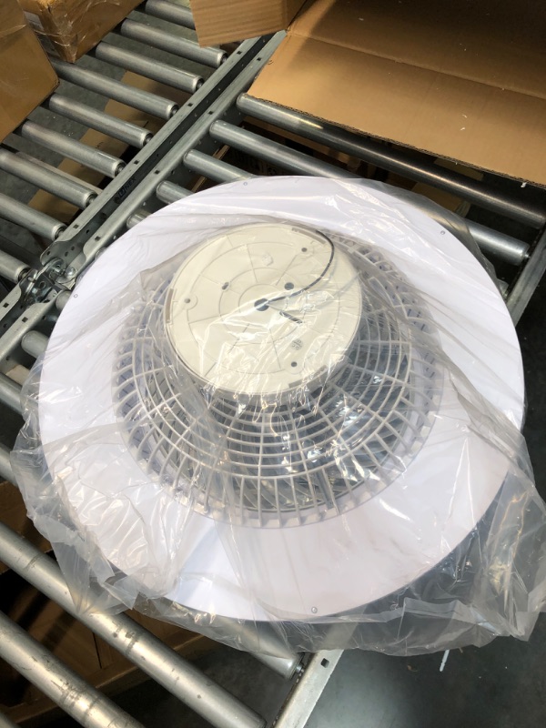 Photo 1 of YONOK Ceiling Fans with Lights Remote Control, Battery Included, 23 In Low Profile Bladeless Ceiling Fan 360° Angle Airflow, 8 Blades 3 Gear Wind 3 Color Stepless Dimming, Quick Flush Mount Ceiling Fan Morden Ceiling Fan