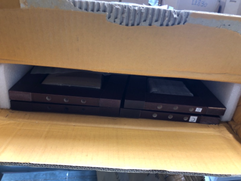 Photo 3 of AmazonBasics Modern 5-Tier Ladder Bookshelf Organizer with Solid Rubber Wood Frame, Espresso