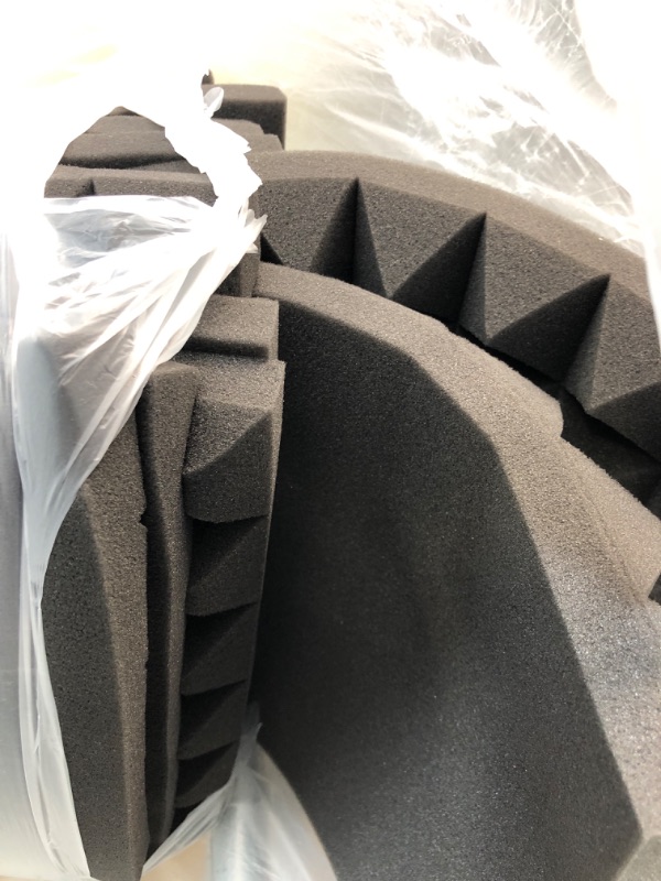 Photo 3 of 24 Pack Acoustic Panels, 12 x 12 x 2 Inches Sound Proof Foam Panels for Walls, Acoustic Foam Panels, Soundproof Wall Panels, Flame Retardant Sound Panels (12X12X2 inches, black-24pack) 12X12X2 inches black-24pack