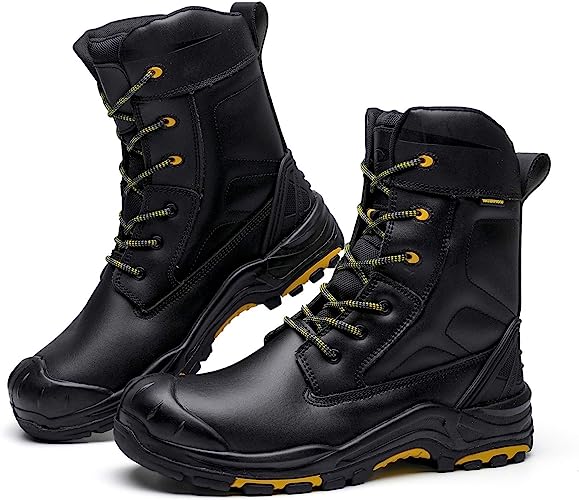 Photo 1 of DRKA 8'' Safety Toe Boots For Men,Men's Waterproof Steel Toe Work Boots