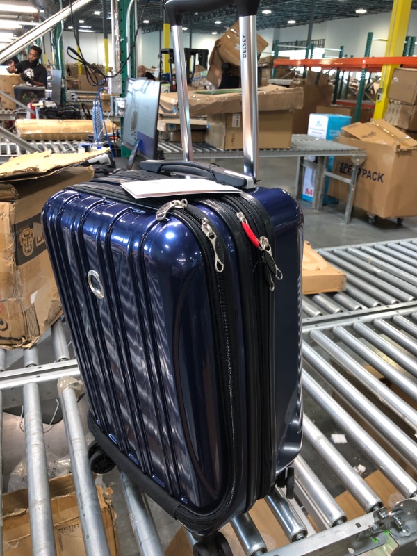 Photo 6 of DELSEY Paris Helium Aero Hardside Expandable Luggage with Spinner Wheels, Blue Cobalt, Carry-On 19 Inch Carry-On 19 Inch Blue Cobalt