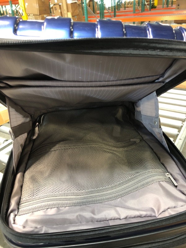 Photo 4 of DELSEY Paris Helium Aero Hardside Expandable Luggage with Spinner Wheels, Blue Cobalt, Carry-On 19 Inch Carry-On 19 Inch Blue Cobalt