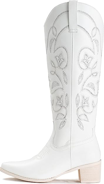 Photo 1 of IUV Cowboy Boots For Women Pointy Toe Women's Western Boots Cowgirl Boots Mid Calf Boots( Size 11) 